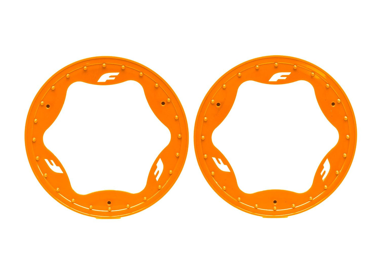 3.9" Orange Funco Rear Beadlock Rings (2)