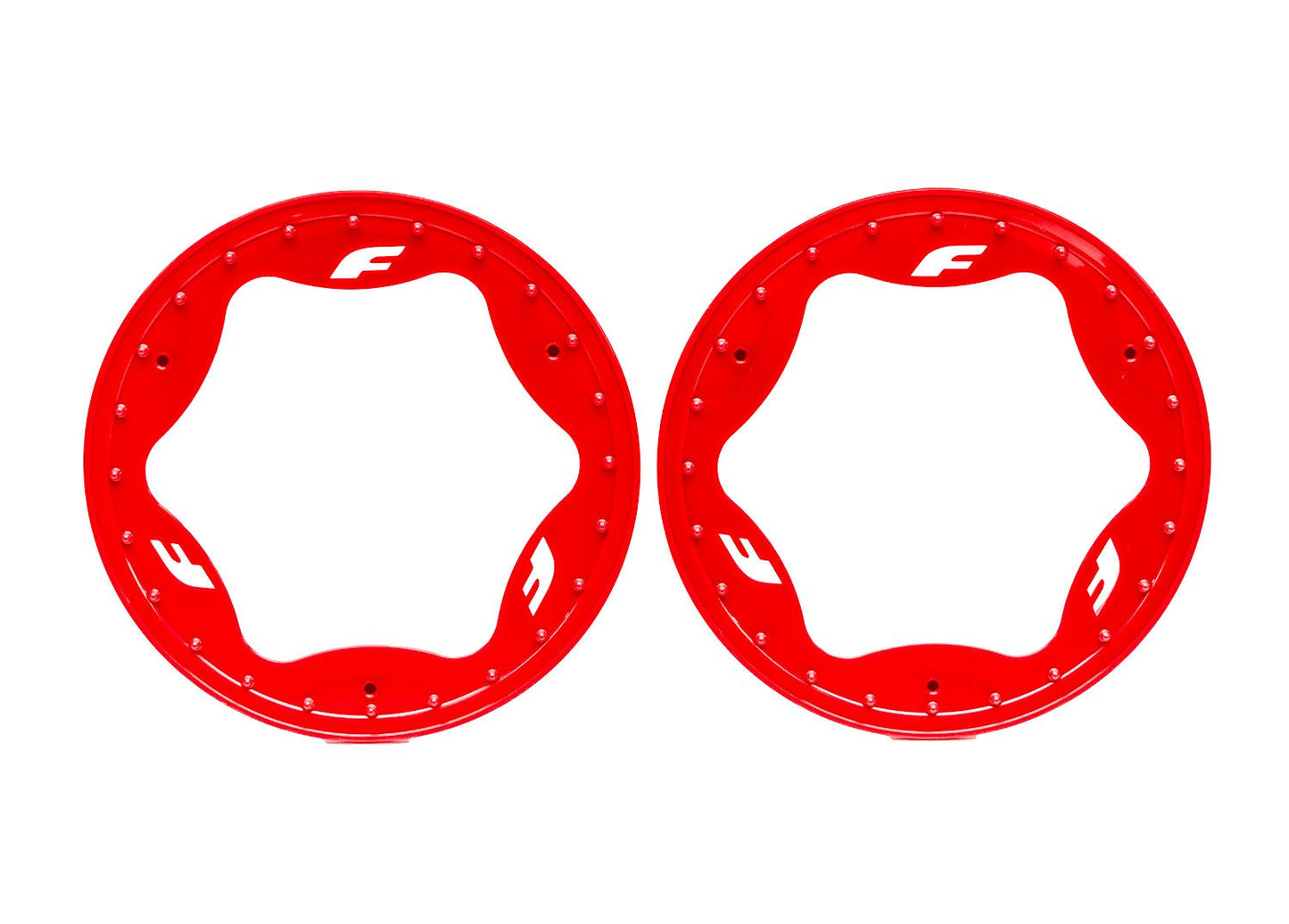3.9" Red Funco Rear Beadlock Rings (2)