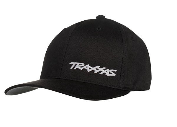 FLEX HAT CURVE BILL BLK/WHT L/XL TRAXXAS LOGO
