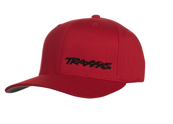 FLEX HAT CURVE BILL RED/BLK L/XL TRAXXAS LOGO