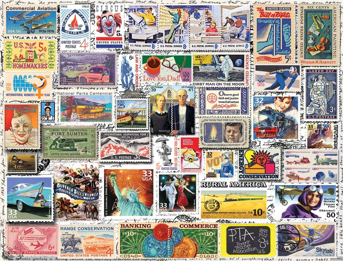Classic Stamps (1238PZ) - 550 Piece Jigsaw Puzzle