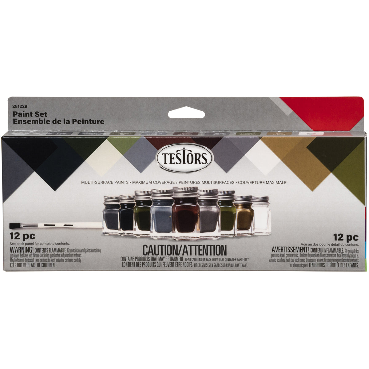 Testors Enamel Paint Set-Military