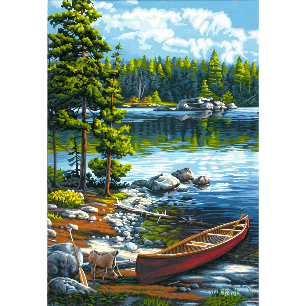 Paint Works Paint By Number Kit 14"X20"-Canoe By The Lake