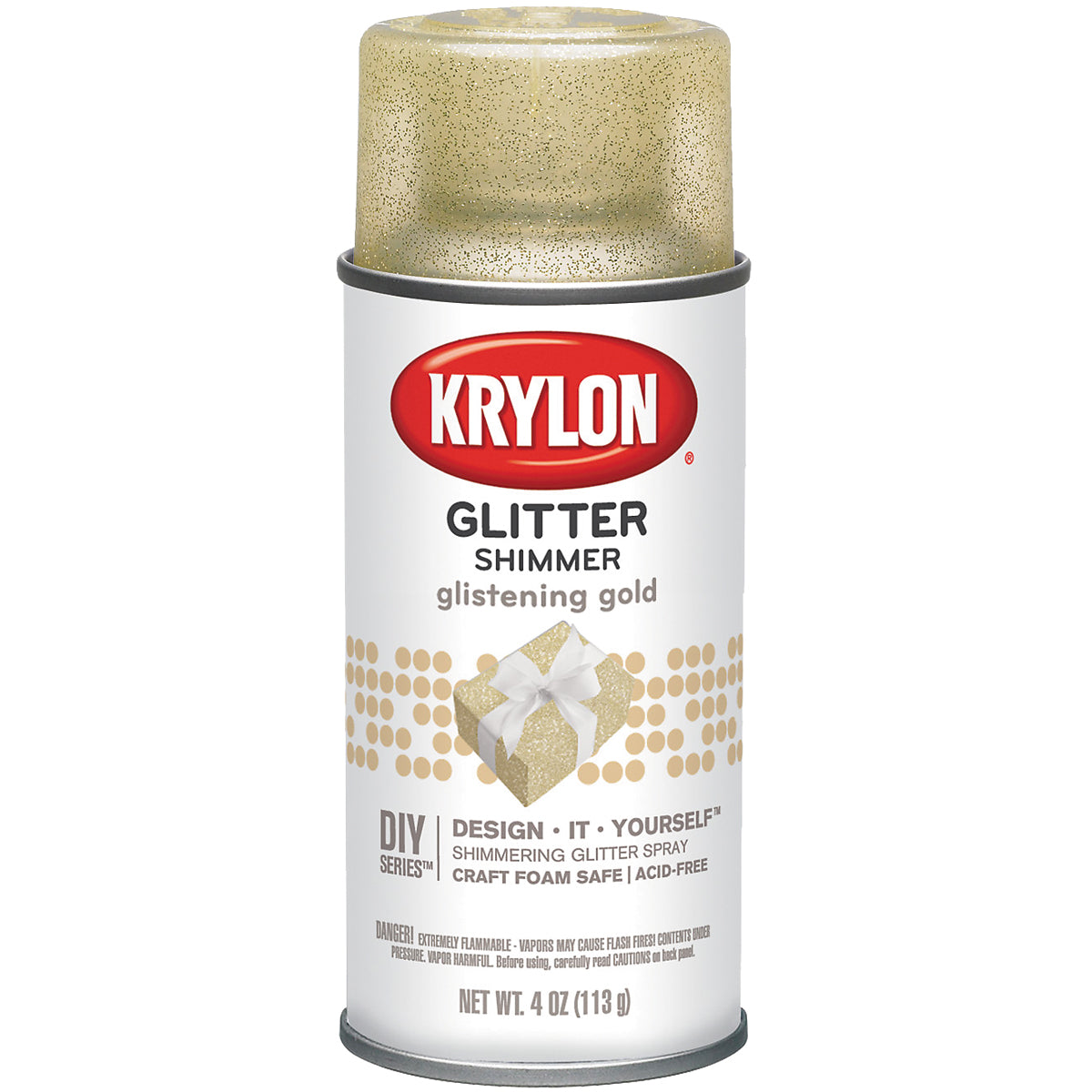 Glitter Aerosol Spray 4oz-Glistening Gold
