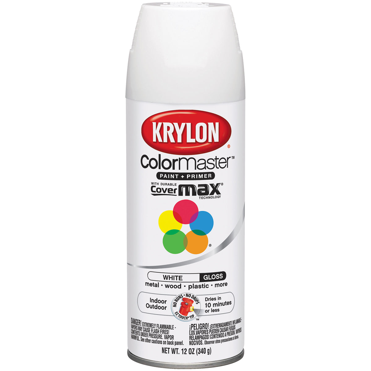 Colormaster Indoor/Outdoor Aerosol Paint 12oz-Gloss White