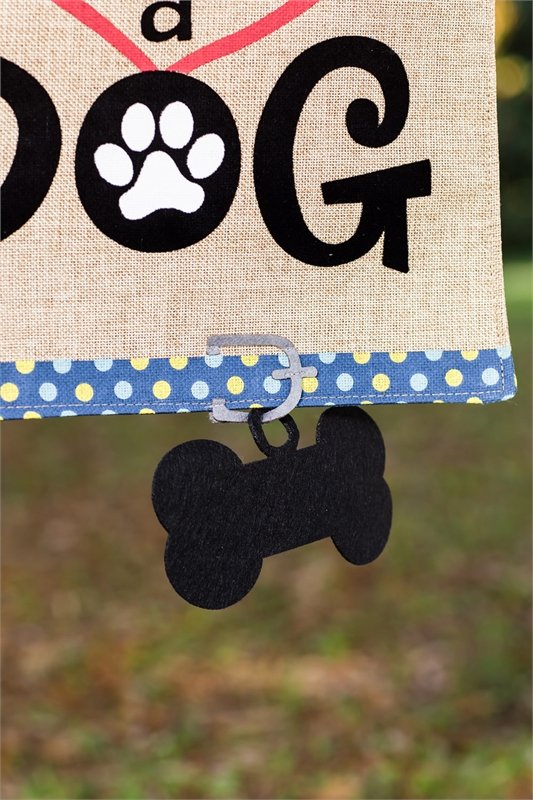 Life is Better with Dog Garden Burlap Flag