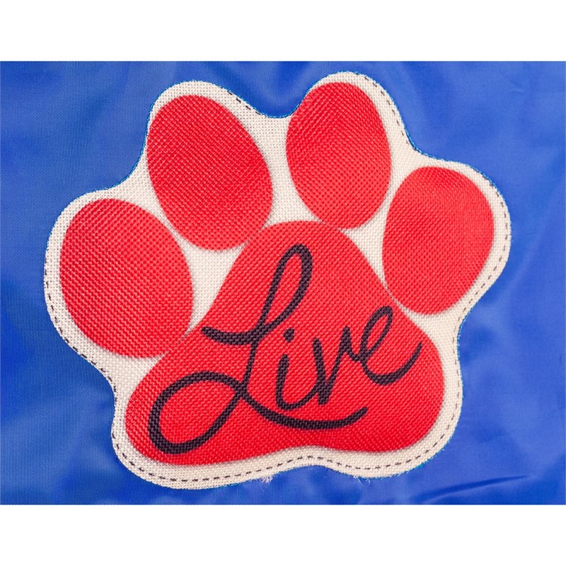 Live Love Bark Garden Applique Flag