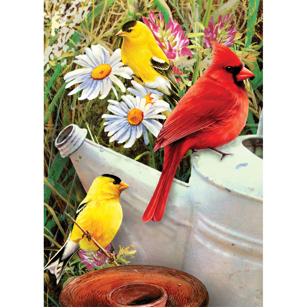 Mini Paint By Number Kit 5"X7"-Garden Birds