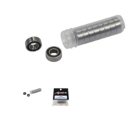 Apex RC Products 5x11x4mm Rubber Shielded Ball Bearing - 10 Pack #1925R