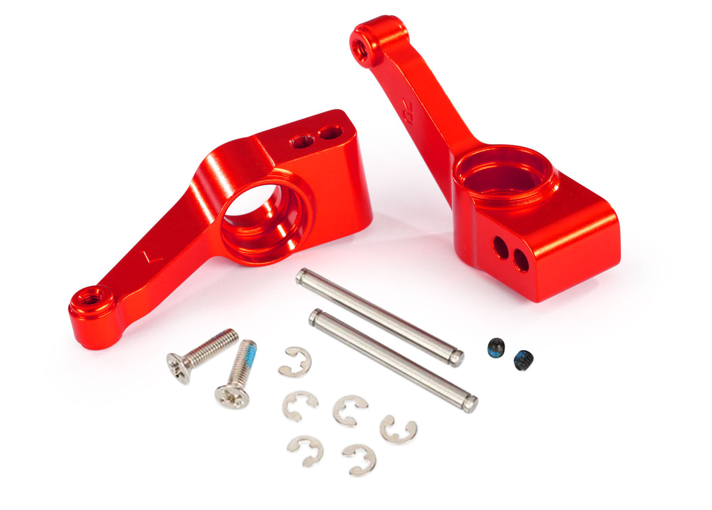 Carriers stub axle (red-anodized 6061-T6 aluminum) (rear) (2)