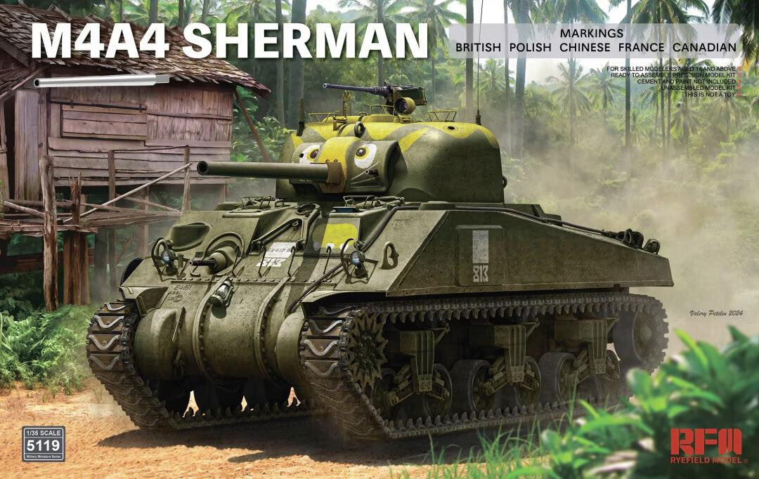 1/35 Ryefiel M4A4 Sherman Plastic Model Kit