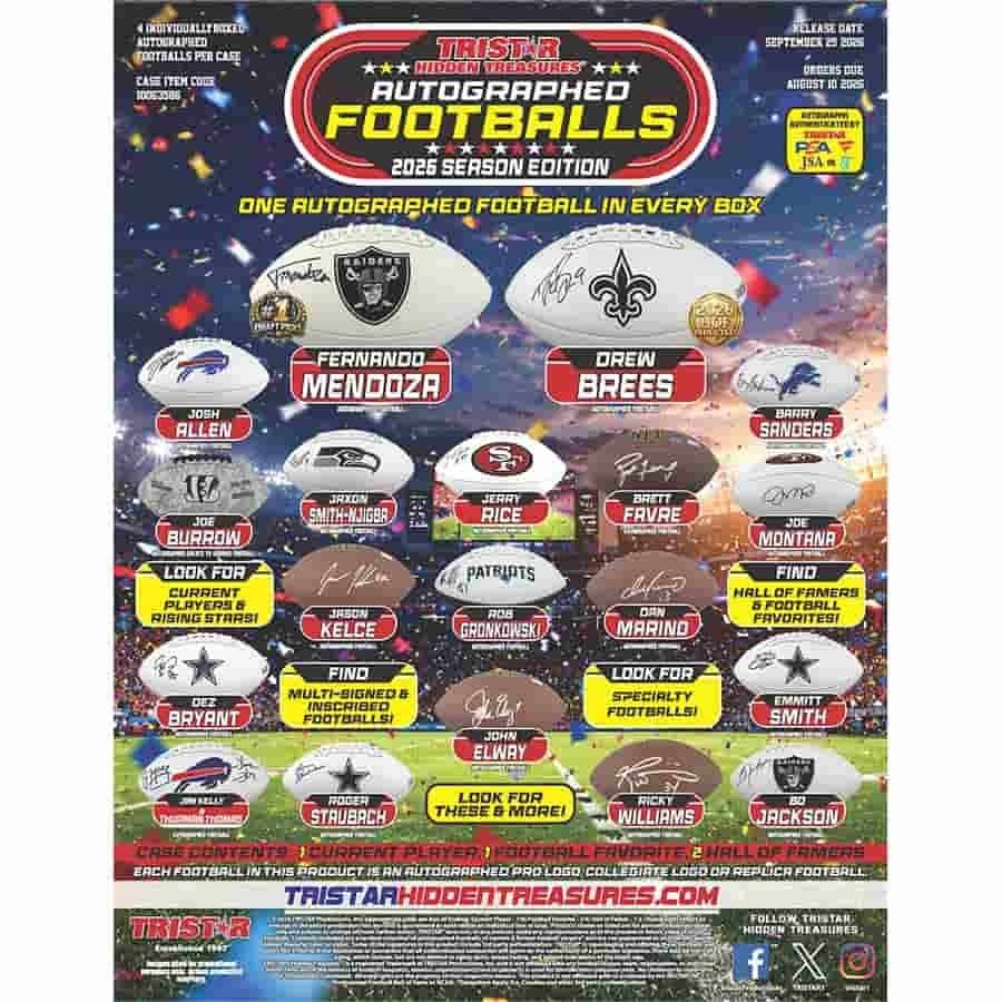 2026 Tristar Hidden Treasures Autographed Footballs Season Edition