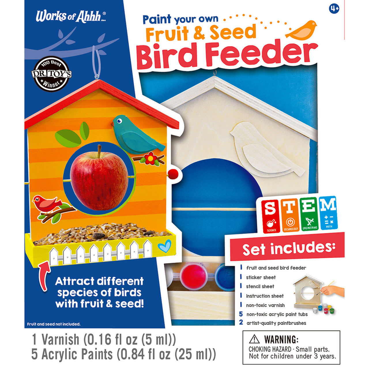 Classic Wood Paint Kit - Fruit & Seed Bird Feeder