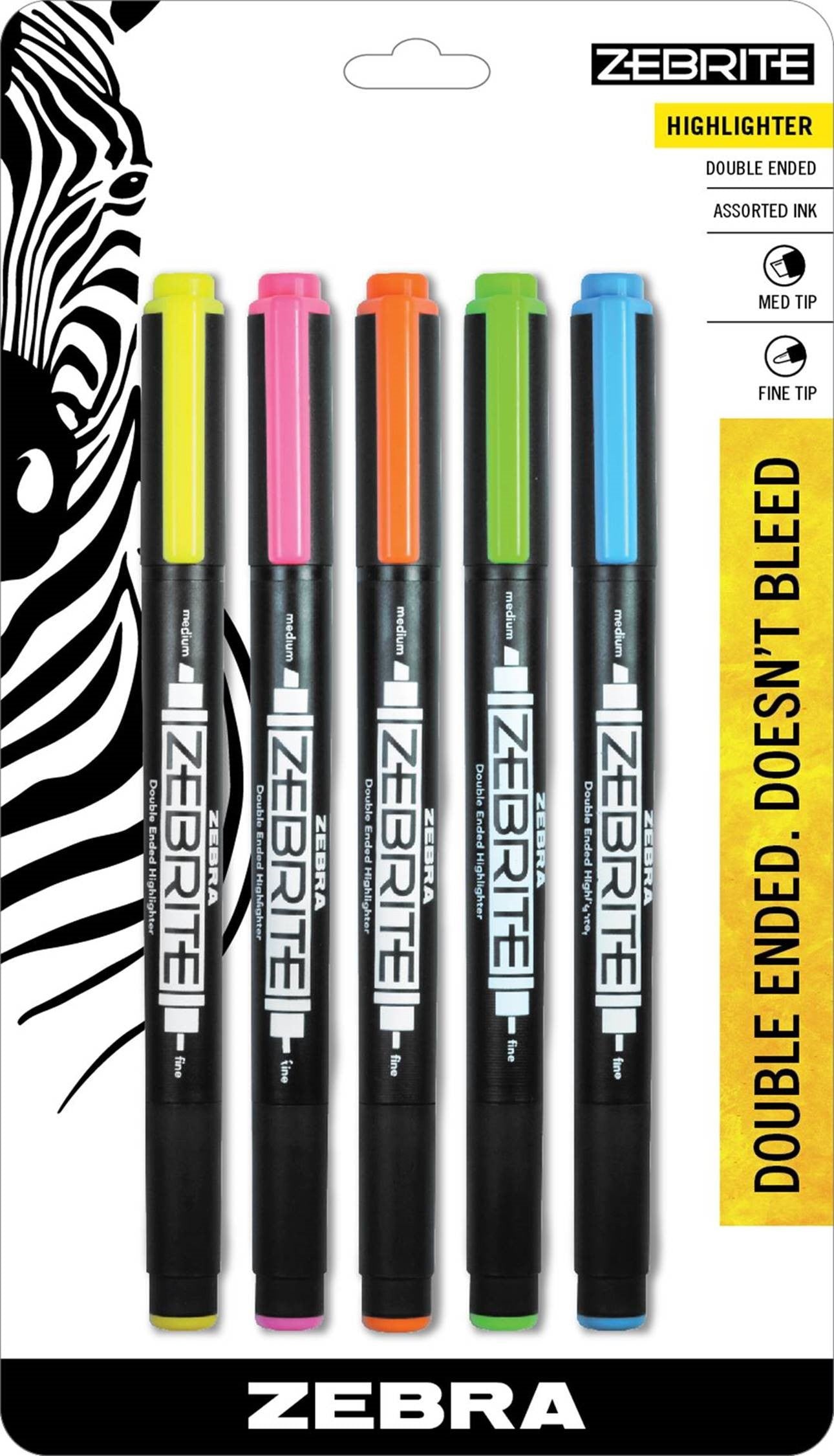 Zebra Zebrite Eco Highlighter 5/Pkg-Assorted