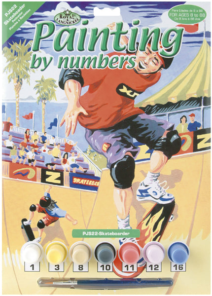 Junior Small Paint By Number Kit 8.75"X11.75"-Skateboarder
