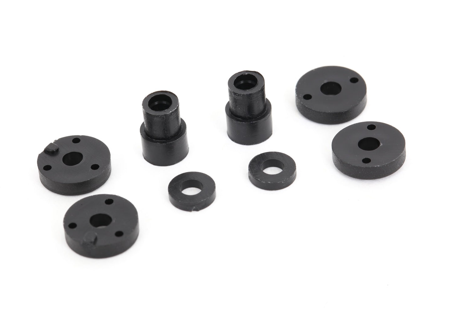 Piston head set (2-hole (2)/ 3-hole (2))/ shock mounting bushings & washers (2) (Big Bore Shocks)