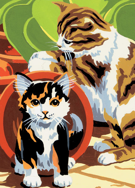 Mini Paint By Number Kit 5"X7"-Kittens - Junior