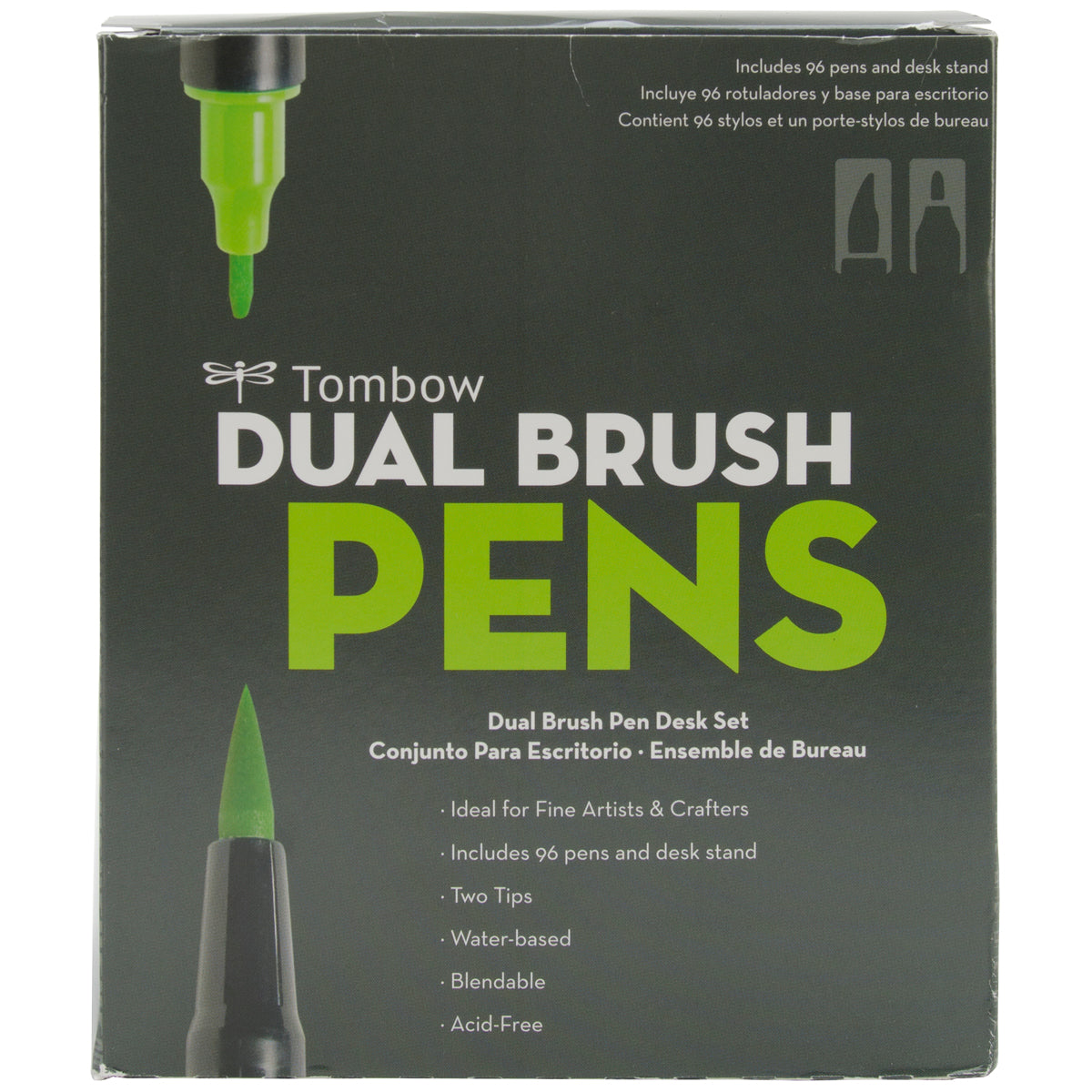 Tombow Dual Brush Marker 96pc Set W/Desk Stand-