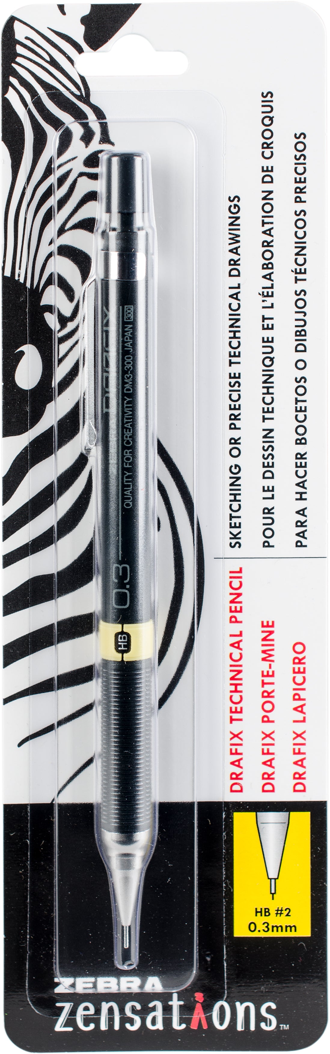 Zebra Zensations Drafix Technical Mechanical #2 Pencil-0.3mm