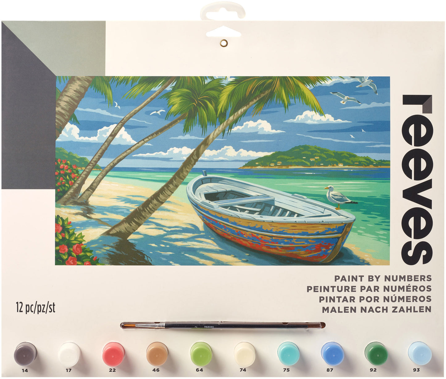 Paint By Number Kit 12"X16"-Tropical Beach