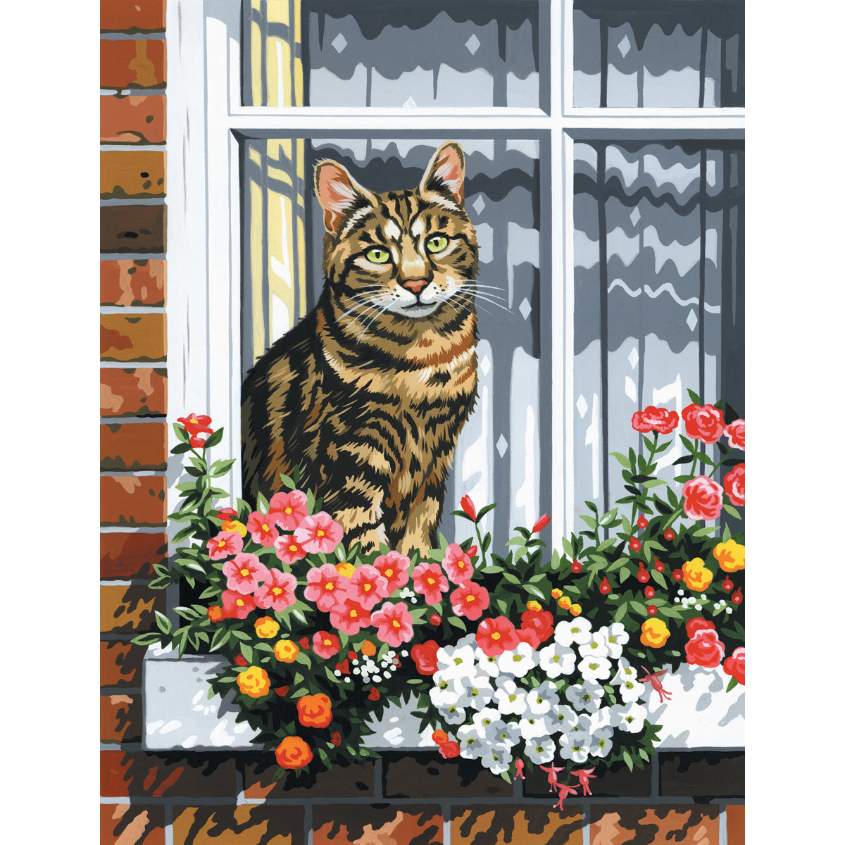 Paint By Number Kit Artist Canvas Series 9"X12"-Cat In The Window