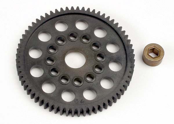 Spur gear (64-Tooth) (32-pitch) w/bushing