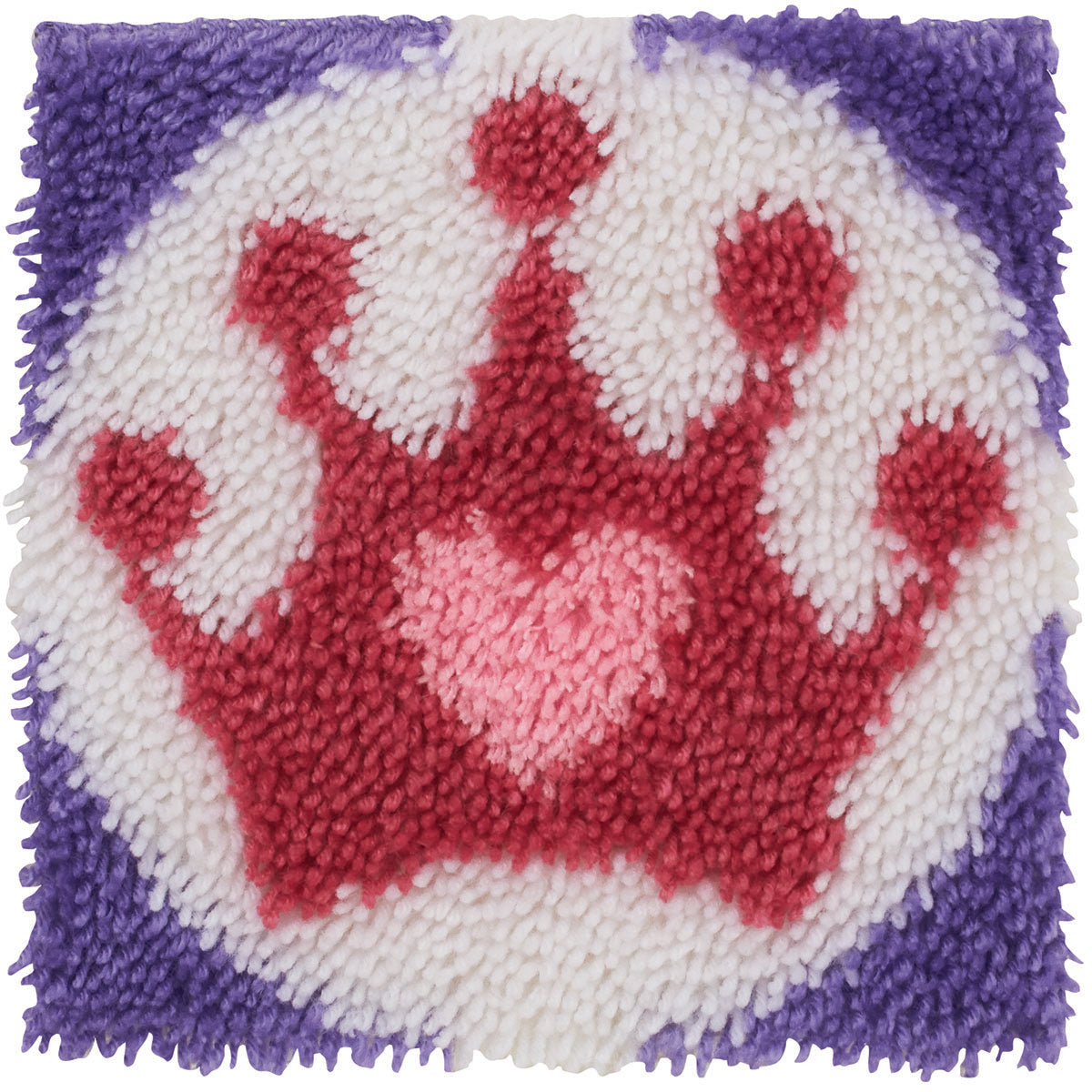 Caron Wonderart Latch Hook Kit 12"X12"-Princess Crown