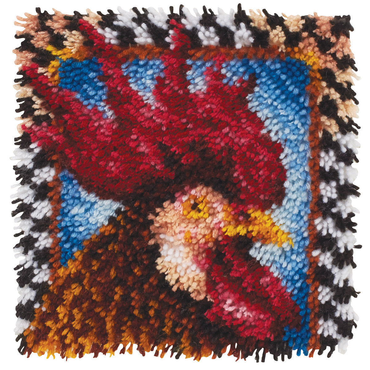 Caron Wonderart Latch Hook Kit 12"X12"-Rooster