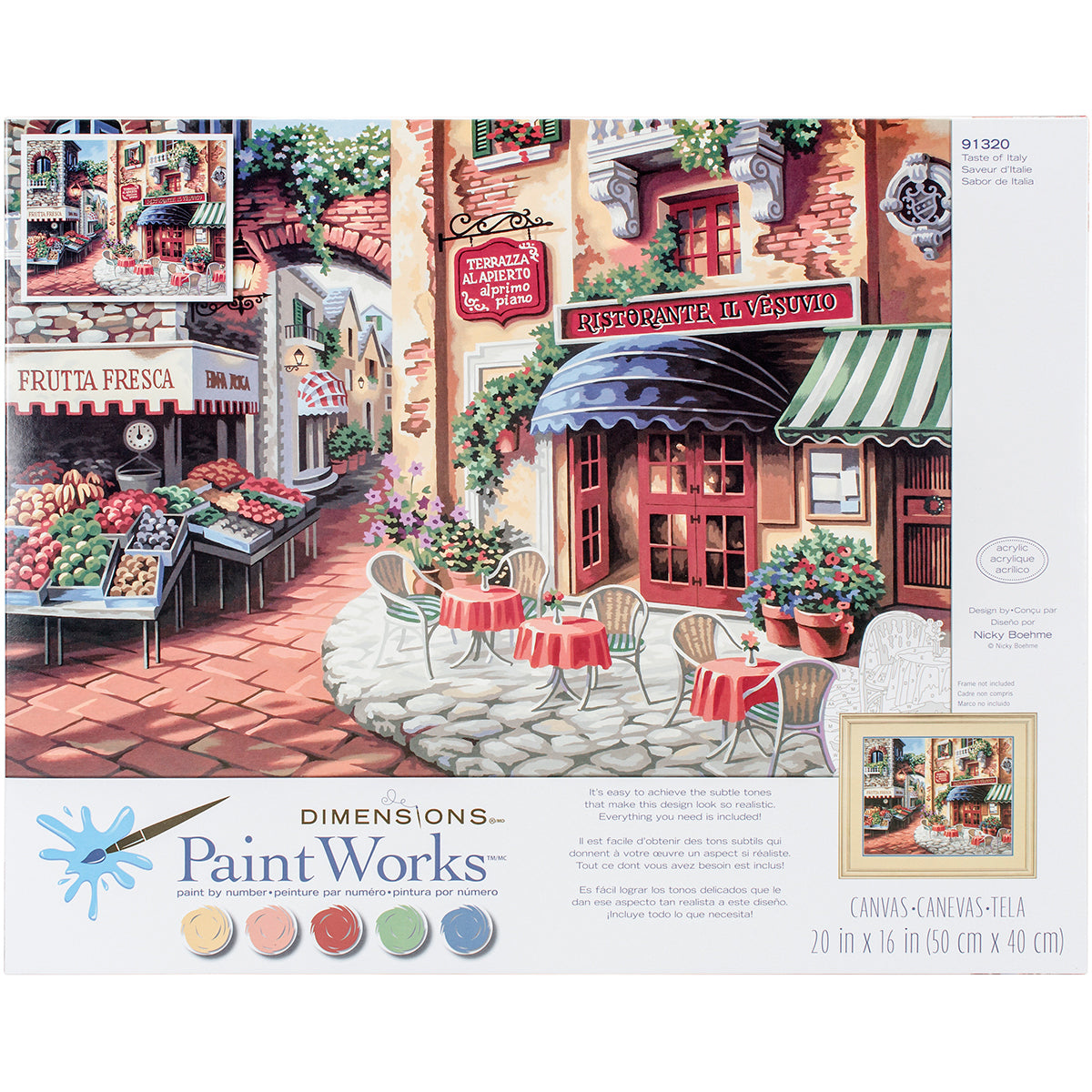 Paint Works Paint By Number Kit 20"X16"-Taste Of Italy