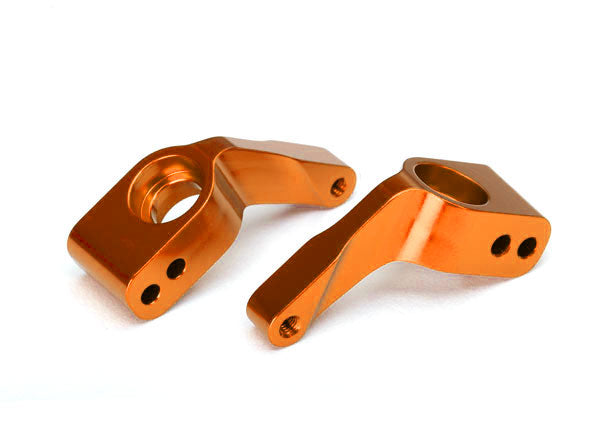 Stub axle carriers Rustler /Stampede /Bandit (2) 6061-T6 aluminum (orange-anodized)/ 5x11mm ball bearings (4)