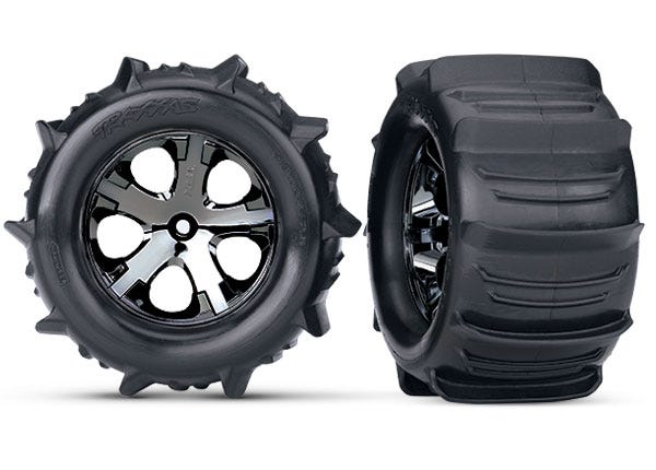 T&W PADDLE TIRES/BLK CHRM WHL