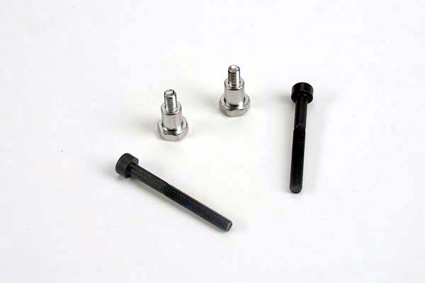 Shoulder screws steering bellcranks (3x30mm cap-head machine) (2)/ draglink shoulder screws (chrome) (2)