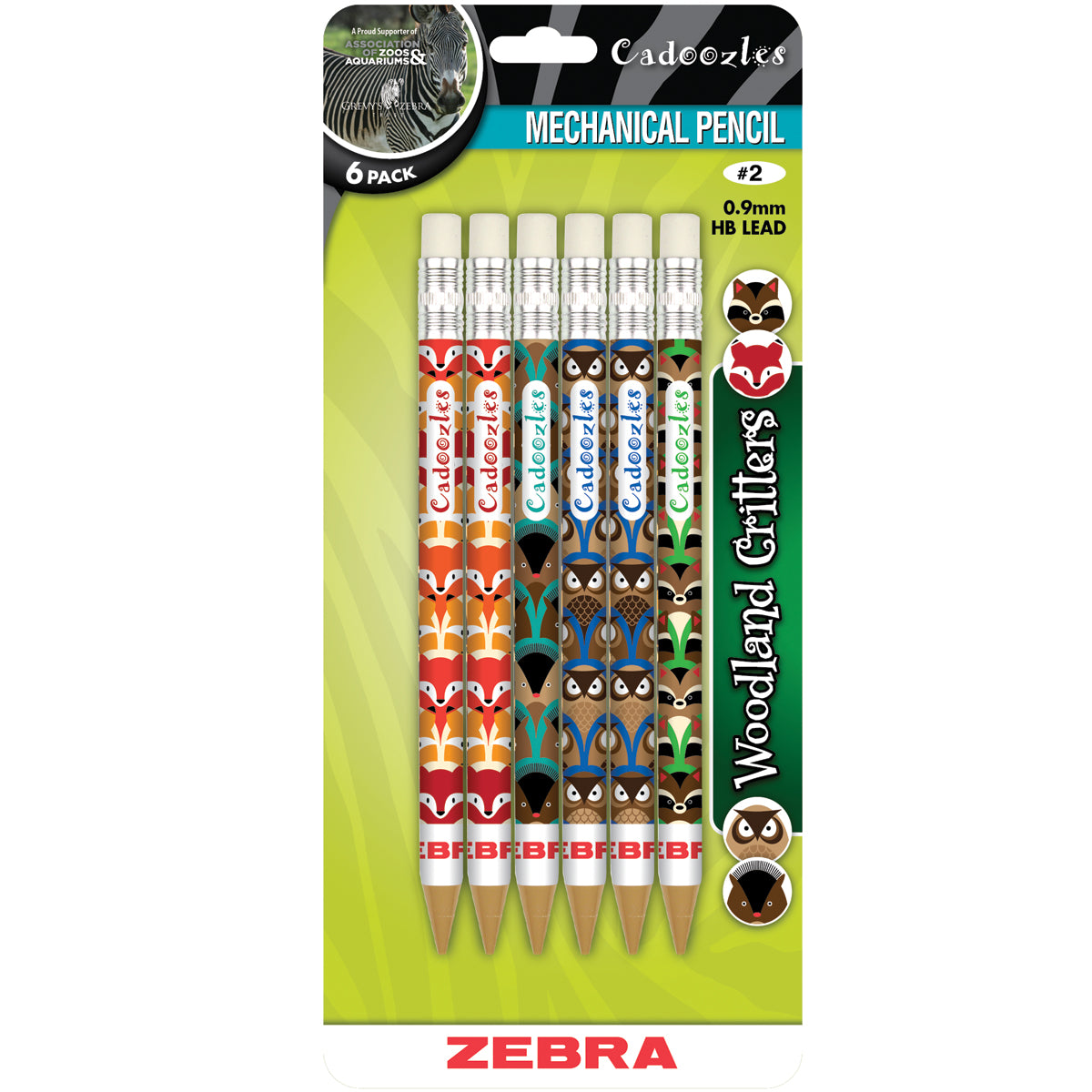 Cadoozles Mechanical Pencils 6/Pkg-Assorted