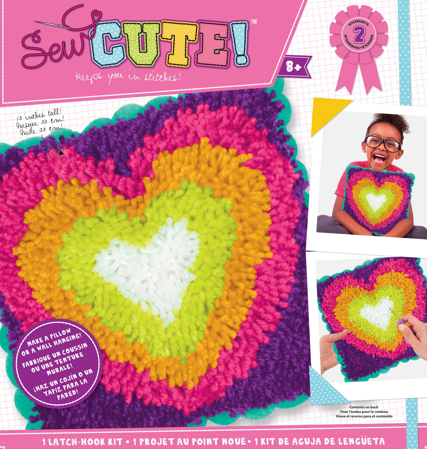 Sew Cute! Latch Hook Kit-Heart