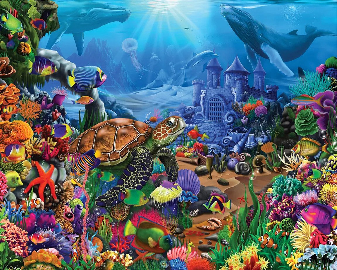 Undersea Turtle 1000 Piece Jigsaw Puzzle