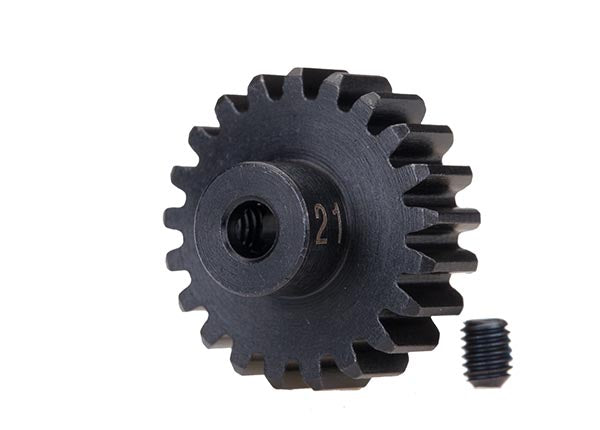Gear 21-T pinion (32-p) heavy duty (machined hardened steel)/ set screw