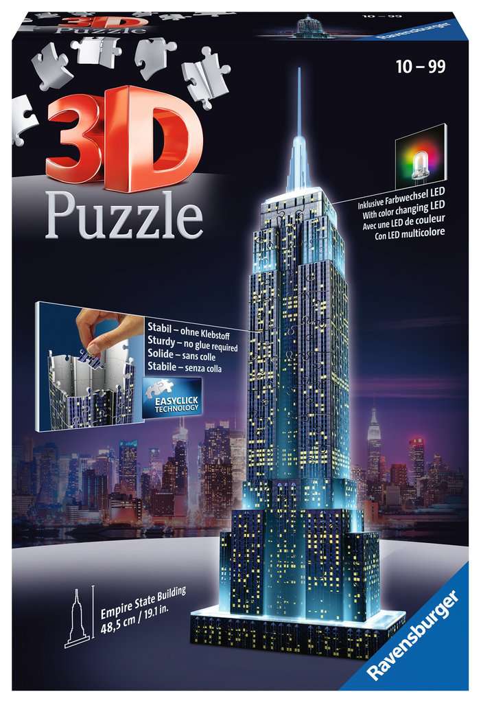 Empire State Building - Night Edition 3D 216 pc 3D