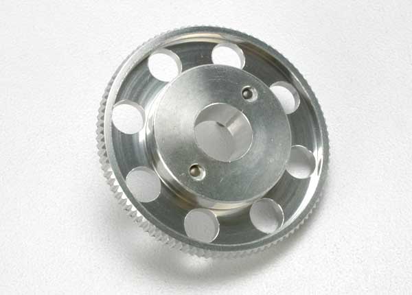 Flywheel (larger knurled for use with starter boxes) (TRX 2.5 and TRX 2.5R) (silver-anodized)