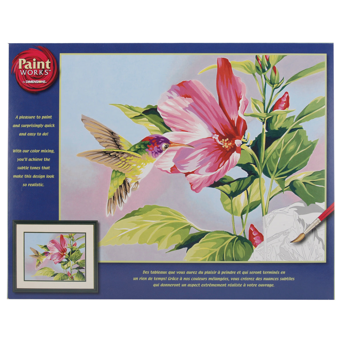 Paint Works Paint By Number Kit 14"X11"-Hibiscus Hummingbird