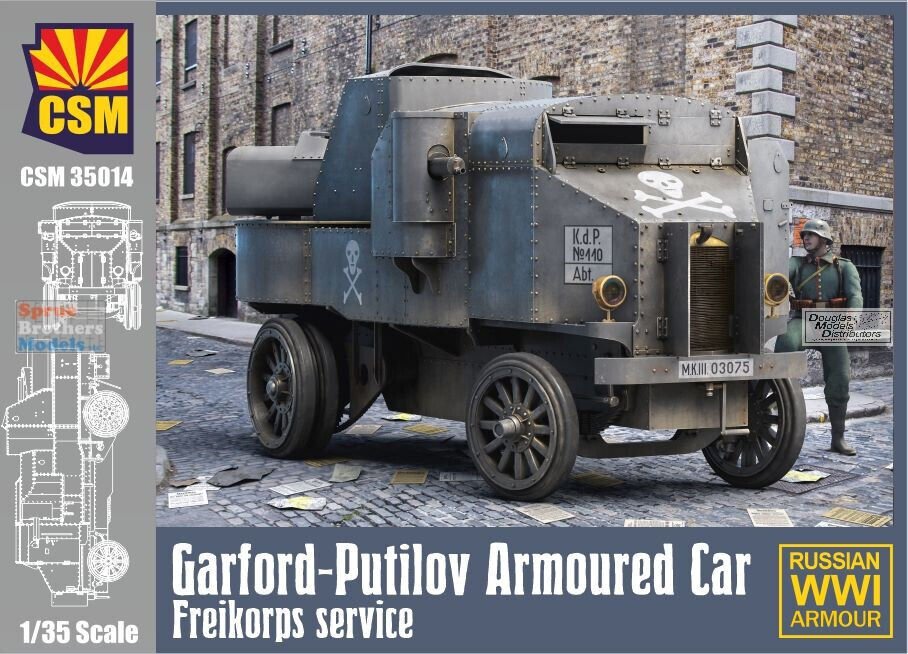 Garford-Putilov Armoured Car Freikorps Service Copper State Models | No. CSM35014 | 1:35