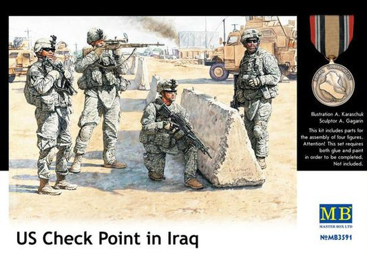 Masterbox US Checkpoint in Iraq - 4Figure Set #3591