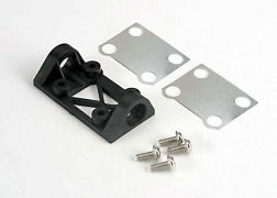 Discontinued - Bearing block front (supports front shaft)/belt tension adjustment shims (front/ middle)/ screws