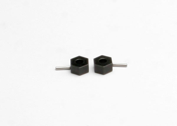 Hex wheel hubs (tall offset 14x7.5mm) (2)/ axle pins (2.5x12mm) (2)