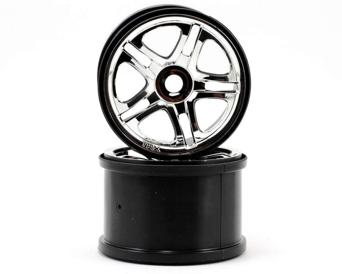 Discontinued - Wheels SS (Split-Spoke) 3.8" (chrome) (2) (use with 17mm splined wheel hubs & nuts part #5353X) (fits Revo/Maxx series)