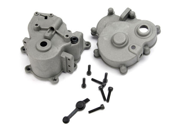 Gearbox halves (front & rear)/ rubber access plug/ shift detent ball/ spring/ 4mm GS/ shift shaft seal glued