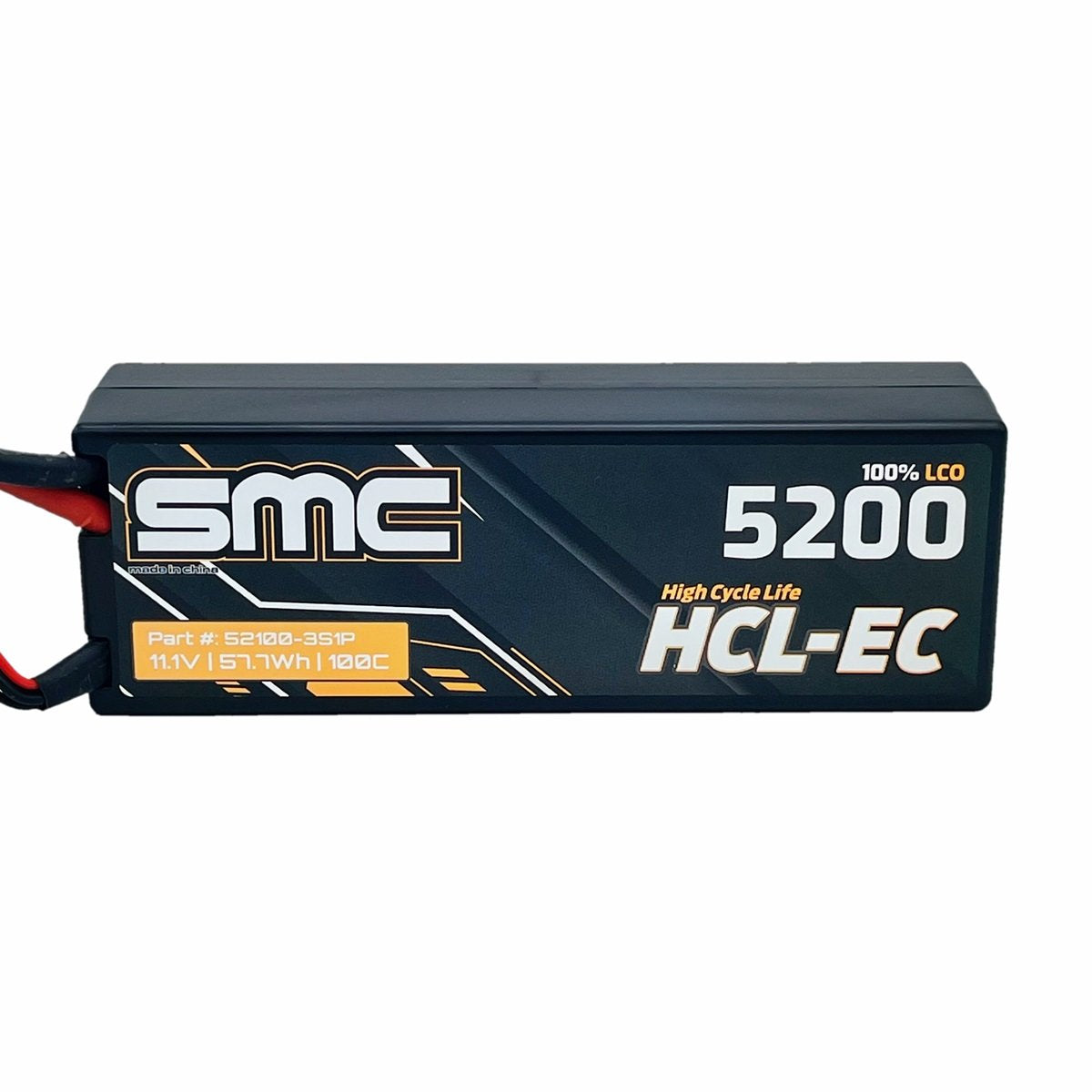 HCL-EC 11.1V 5200mAh 100C wired hardcase - Connector Options: Traxxas first gen. C..