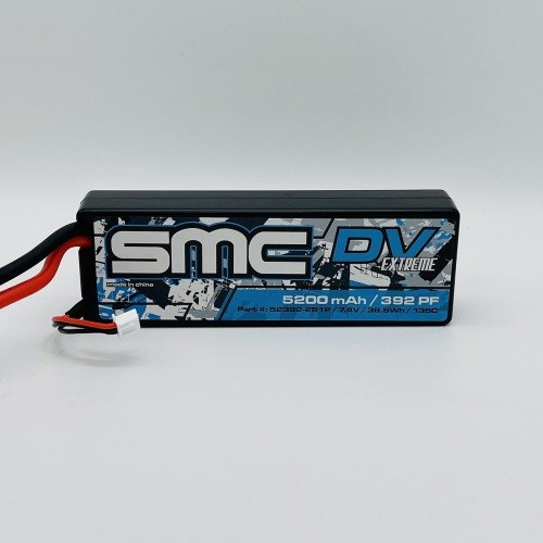 True Spec DV Extreme 7.4V 5200mAh 135C wired hardcase - Traxxas First Gen Compatible with ID Connector