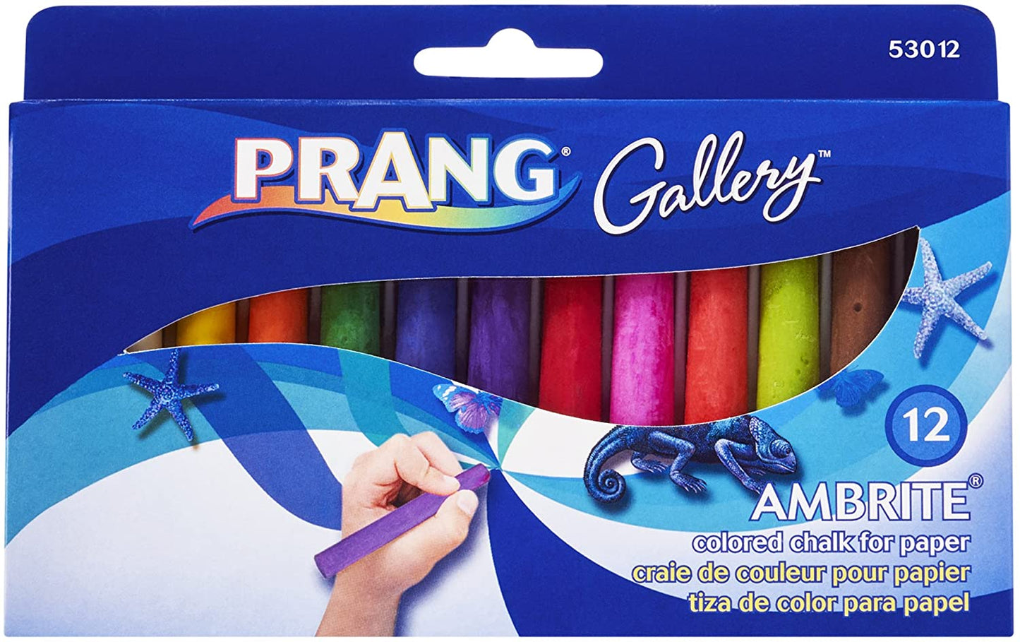 Ambrite Paper Chalk - Tapered Stick - 12 Count