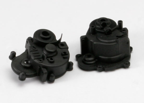 Gearbox halves (front & rear)/ rubber access plug/ shift detent ball/ spring/ 4mm GS/ shift shaft seal glued