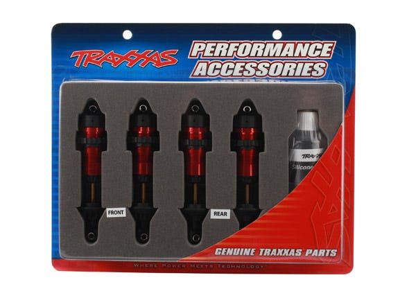 Shocks GTR aluminum red-anodized (fully assembled w/o springs) (4)